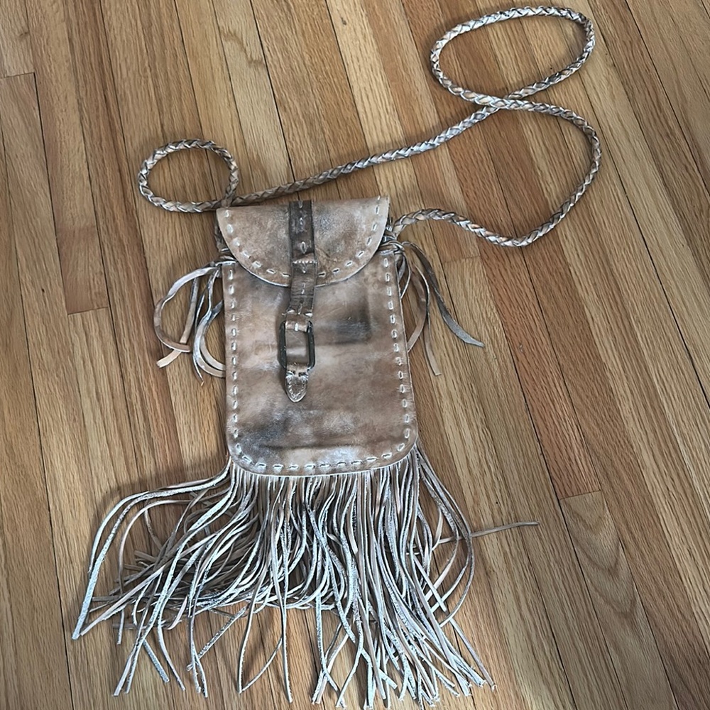 Bed Stu Brown Crossbody Bag with Braided Strap